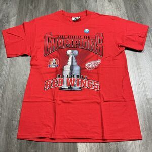 Vintage Detroit Red Wings Stanley Cup Champions 1997 NHL T Shirt Size L Large